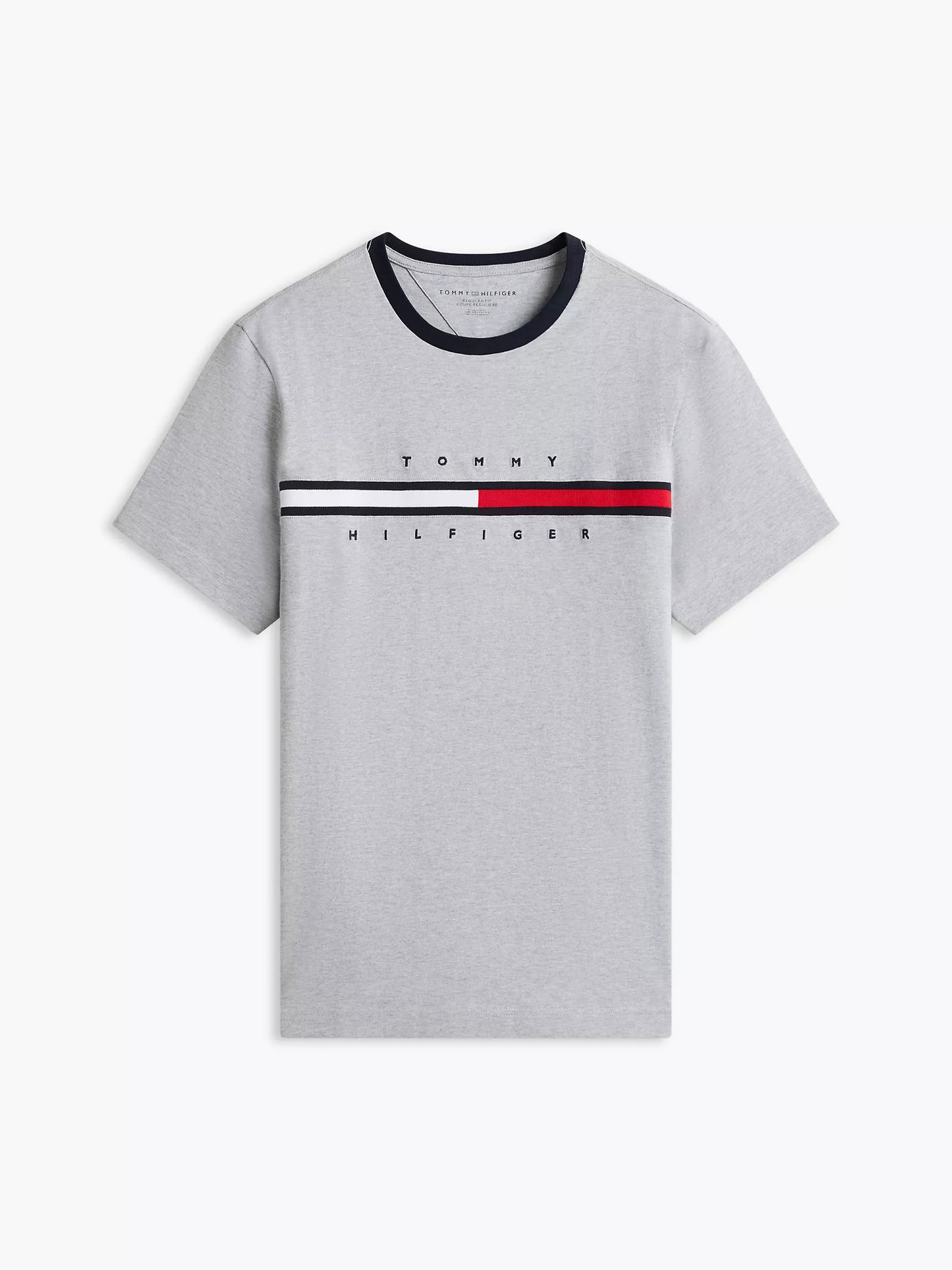 Tommy Hilfiger-Embroidered Flag Logo T-Shirt