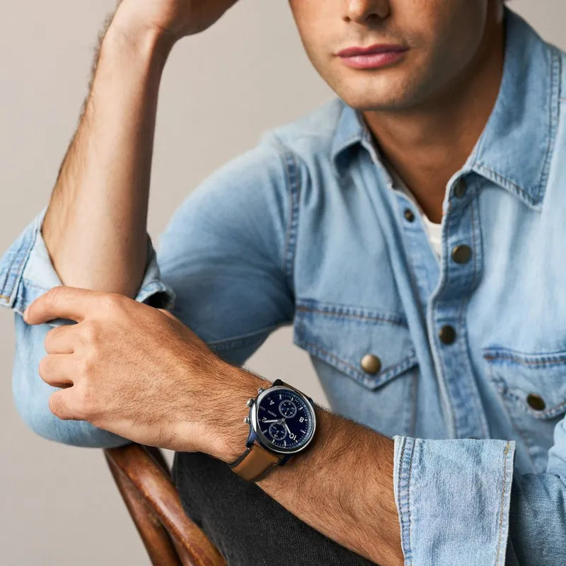 Fossil Bennet Multifunction Brown Leather Watch