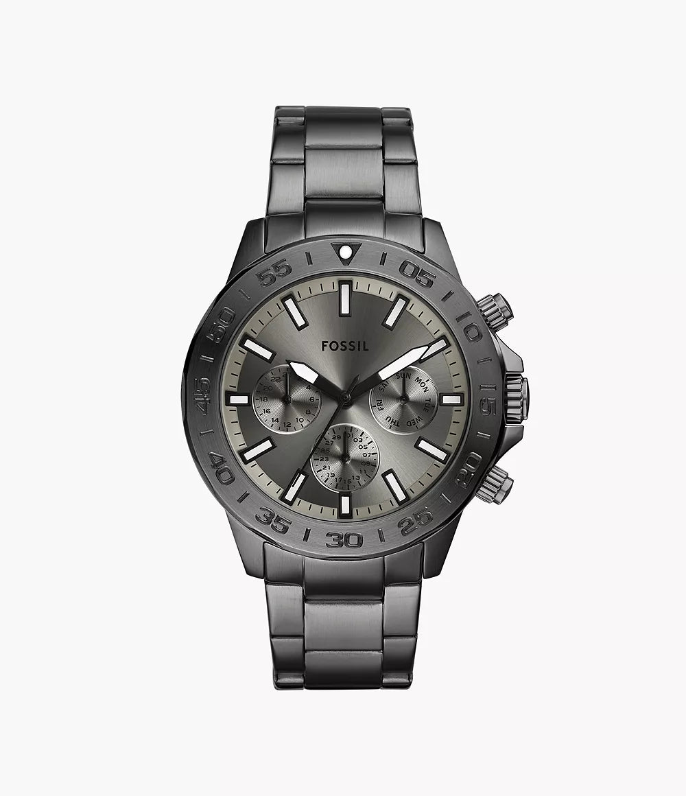 Fossil Bannon Multifunction Smoke Stainless Steel Watch