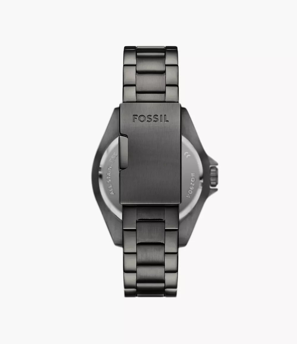 Fossil Dalton Three-Hand Smoke Stainless Steel Watch
