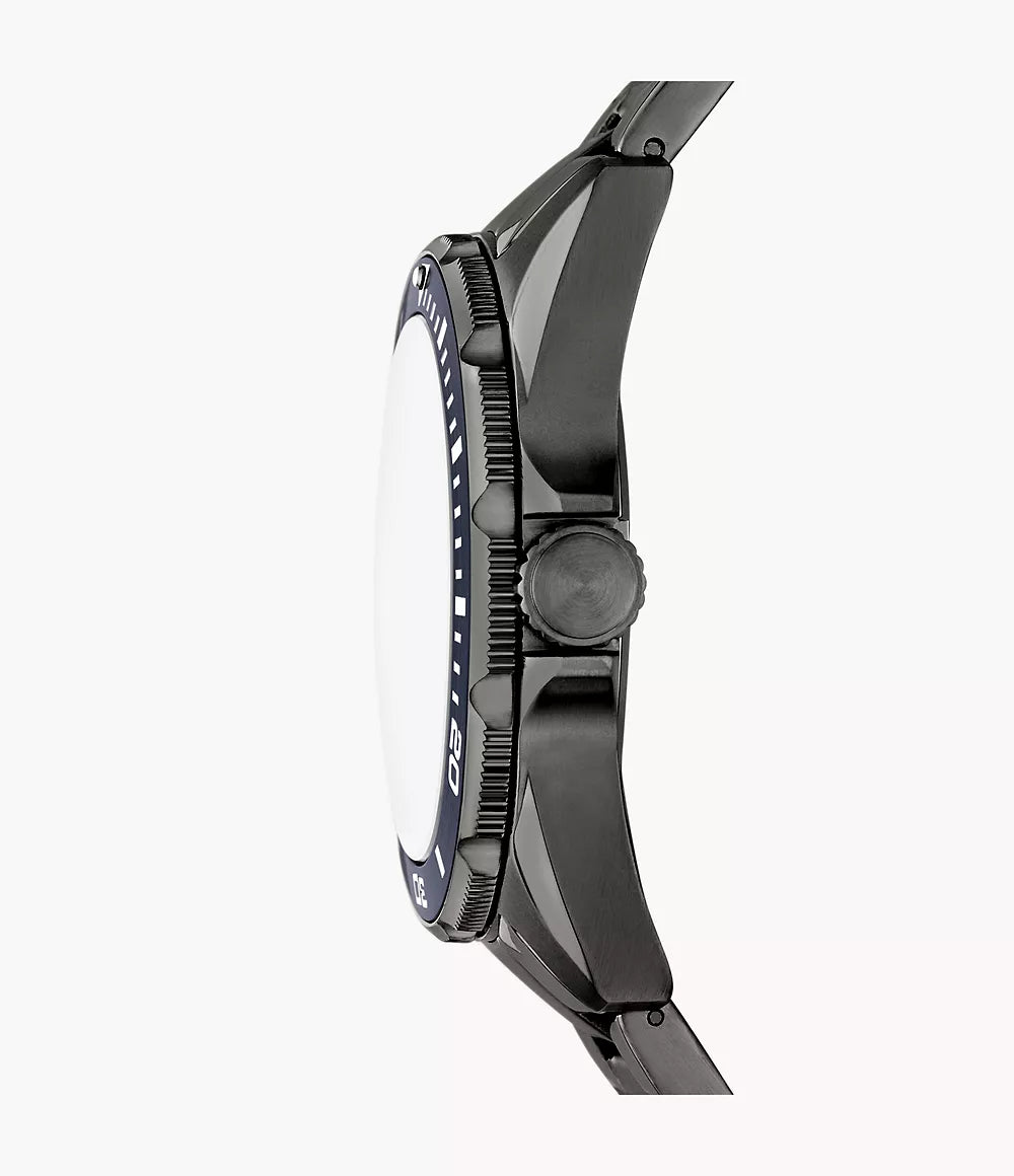 Fossil Dalton Three-Hand Smoke Stainless Steel Watch