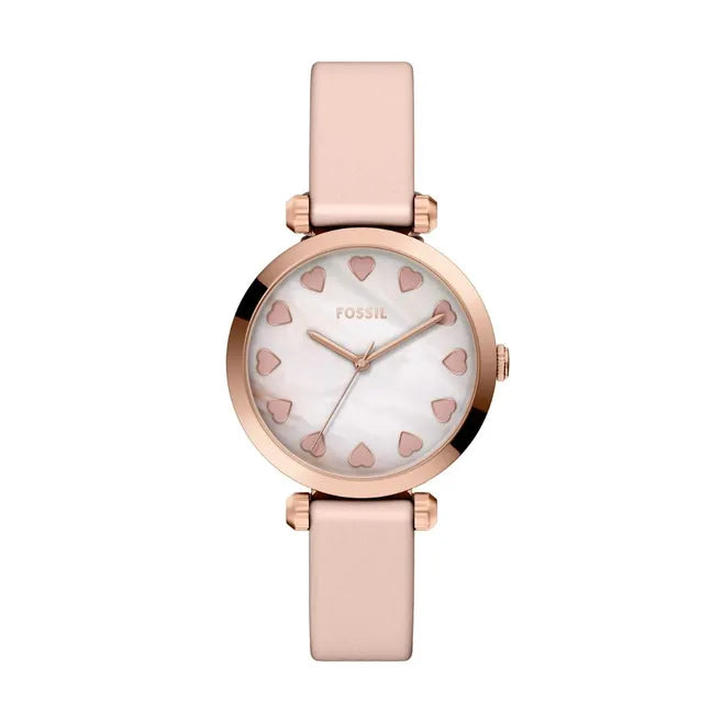 Fossil Tillie Three Hand Pink Leather Watch