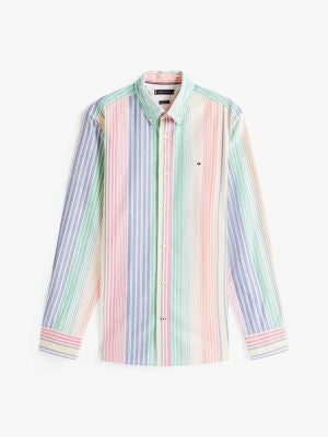 Tommy Hilfiger-Regular Fit Stripe Stretch Oxford Shirt