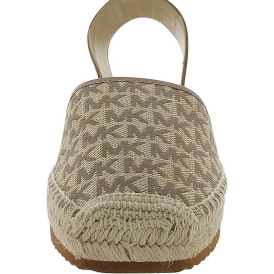 Michael Kors Womens Leather Trim Ankle Strap Espadrilles