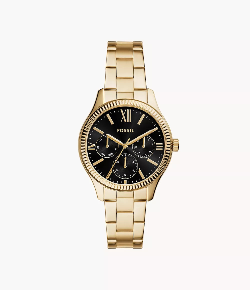 Fossil Rye Multifunction Gold-Tone Stainless Steel Watch