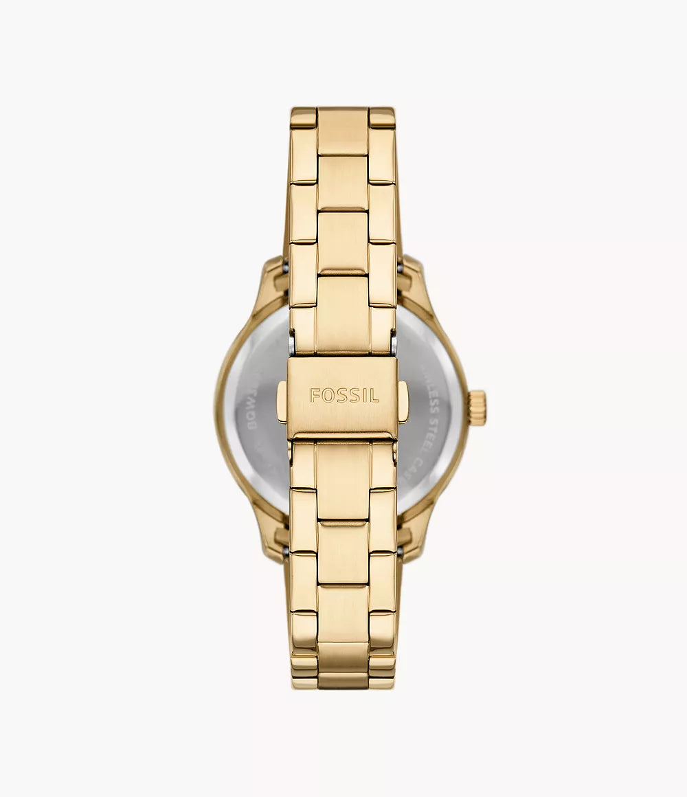Fossil Rye Multifunction Gold-Tone Stainless Steel Watch