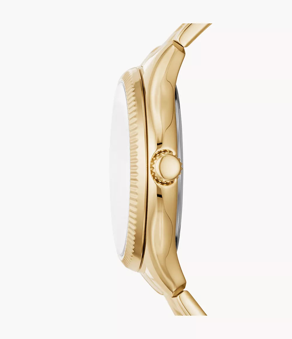 Fossil Rye Multifunction Gold-Tone Stainless Steel Watch