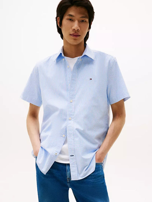 Tommy Hilfiger-Short-Sleeve Stripe Oxford Shirt