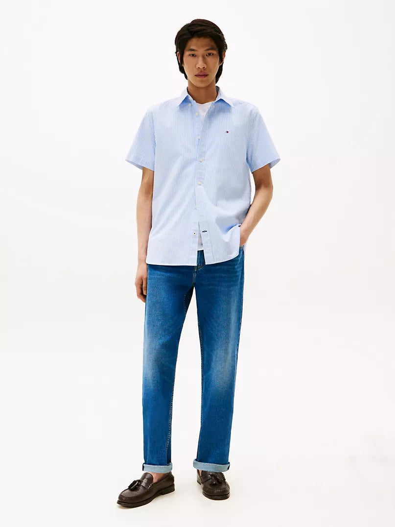 Tommy Hilfiger-Short-Sleeve Stripe Oxford Shirt