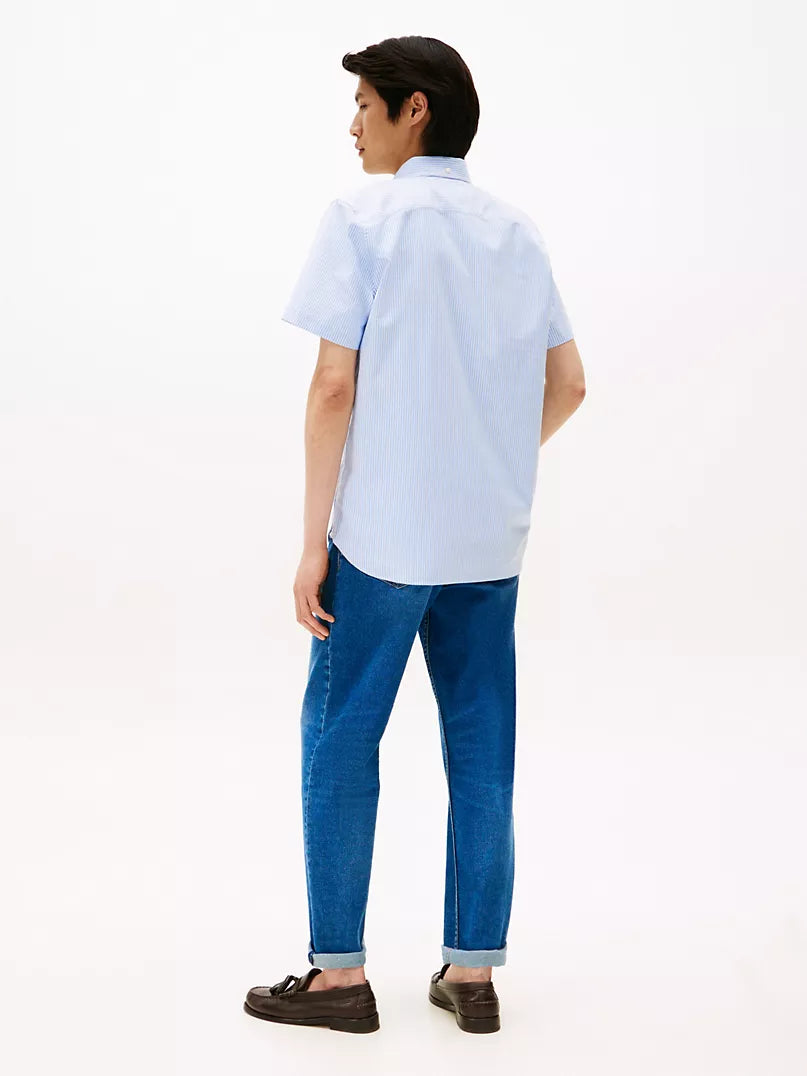 Tommy Hilfiger-Short-Sleeve Stripe Oxford Shirt