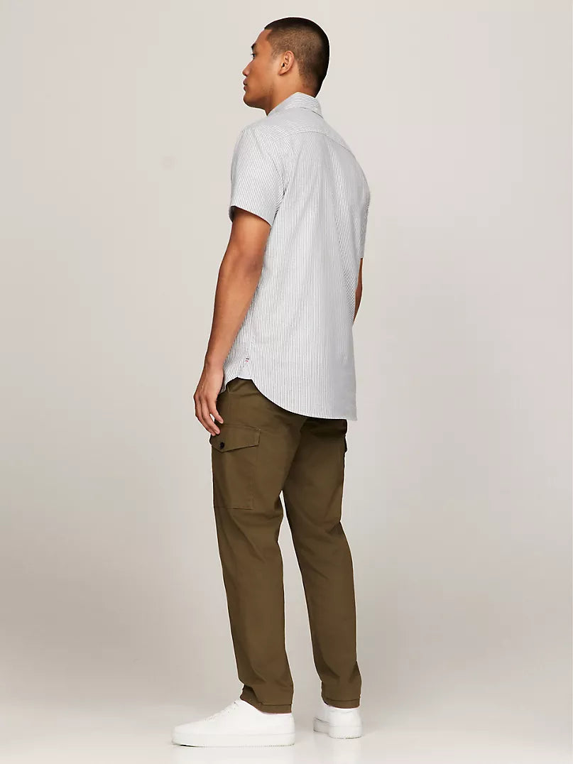 Tommy Hilfiger-Regular Fit Stretch Stripe Oxford Shirt