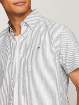 Tommy Hilfiger-Regular Fit Stretch Stripe Oxford Shirt