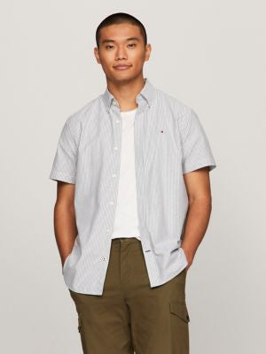 Tommy Hilfiger-Regular Fit Stretch Stripe Oxford Shirt