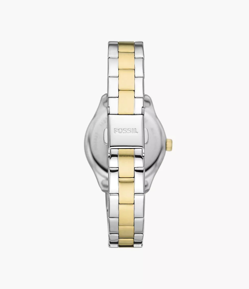 Fossil Rye Three-Hand Date Two-Tone Stainless Steel Watch