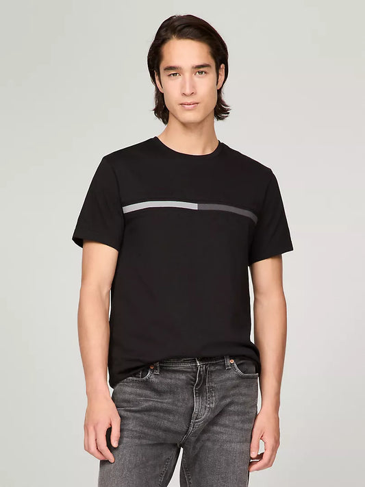 Tommy Hilfiger-Tonal Flag Logo T-Shirt