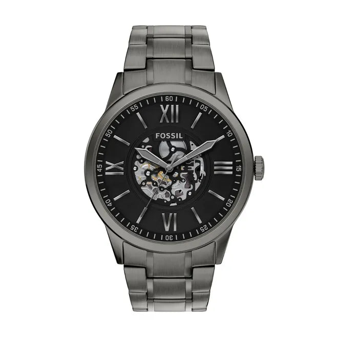 Fossil Flynn Three-Hand Gunmetal Stainless Steel Watch