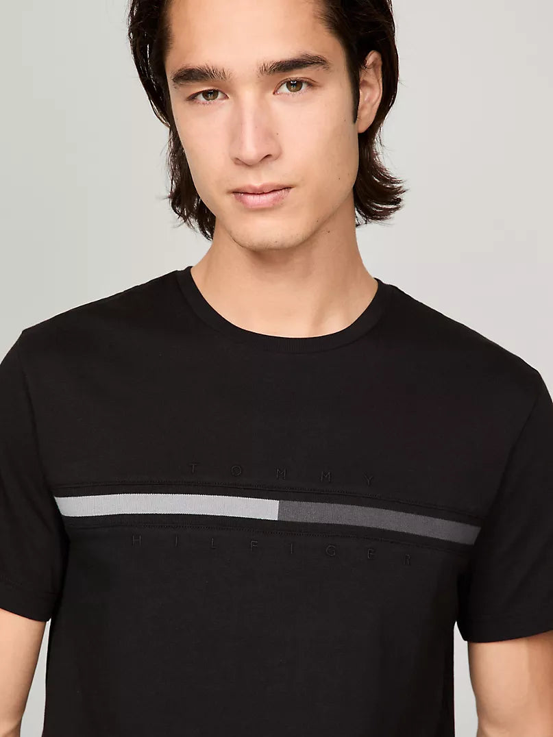 Tommy Hilfiger-Tonal Flag Logo T-Shirt