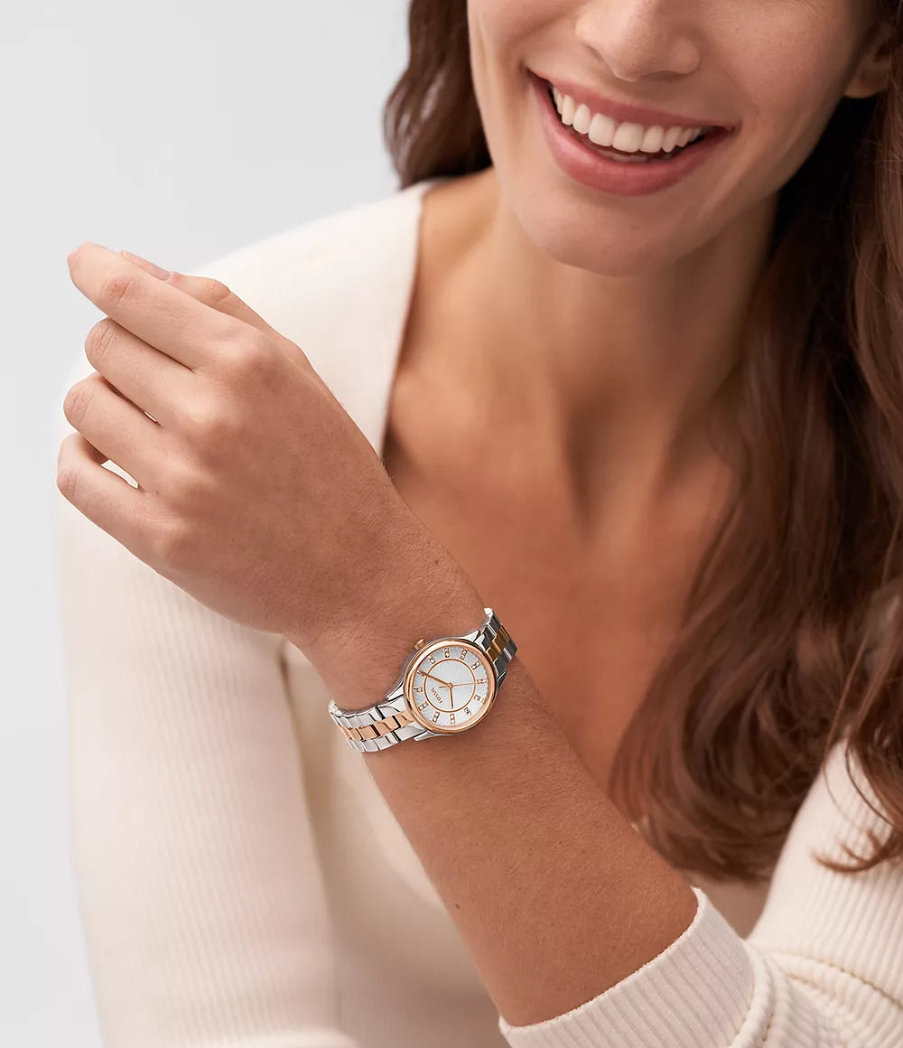 Fossil Modern Sophisticate Three-Hand Two-Tone Stainless Steel Watch