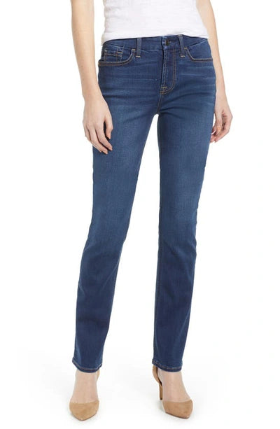 Jen7 By 7 For All Mankind High Rise Slim Straight Jeans In Classic