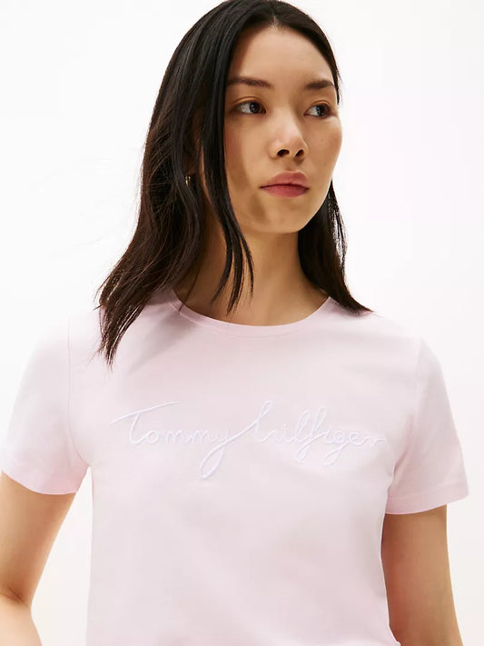 Tommy Hilfiger-Embroidered Signature Crewneck T-Shirt