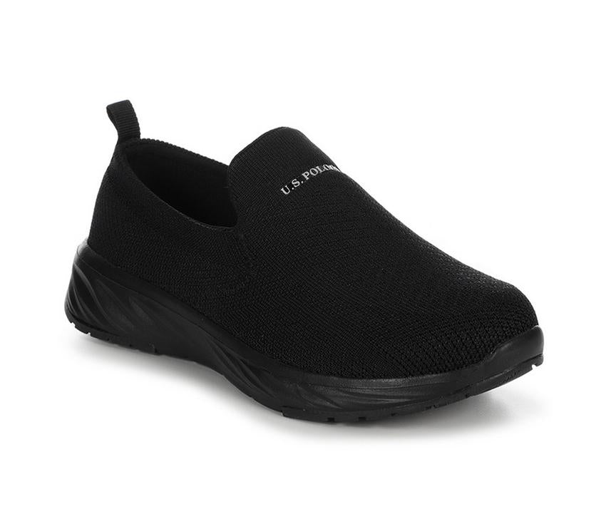 U.S Polo Assn Women's Black Textile Lace Up Athletic Shoe Sneaker