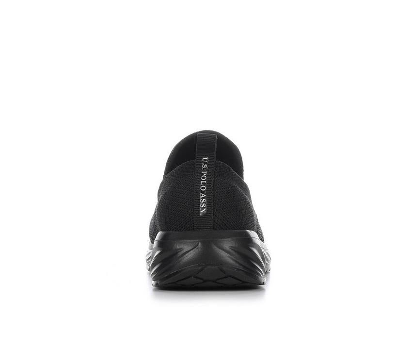 U.S Polo Assn Women's Black Textile Lace Up Athletic Shoe Sneaker