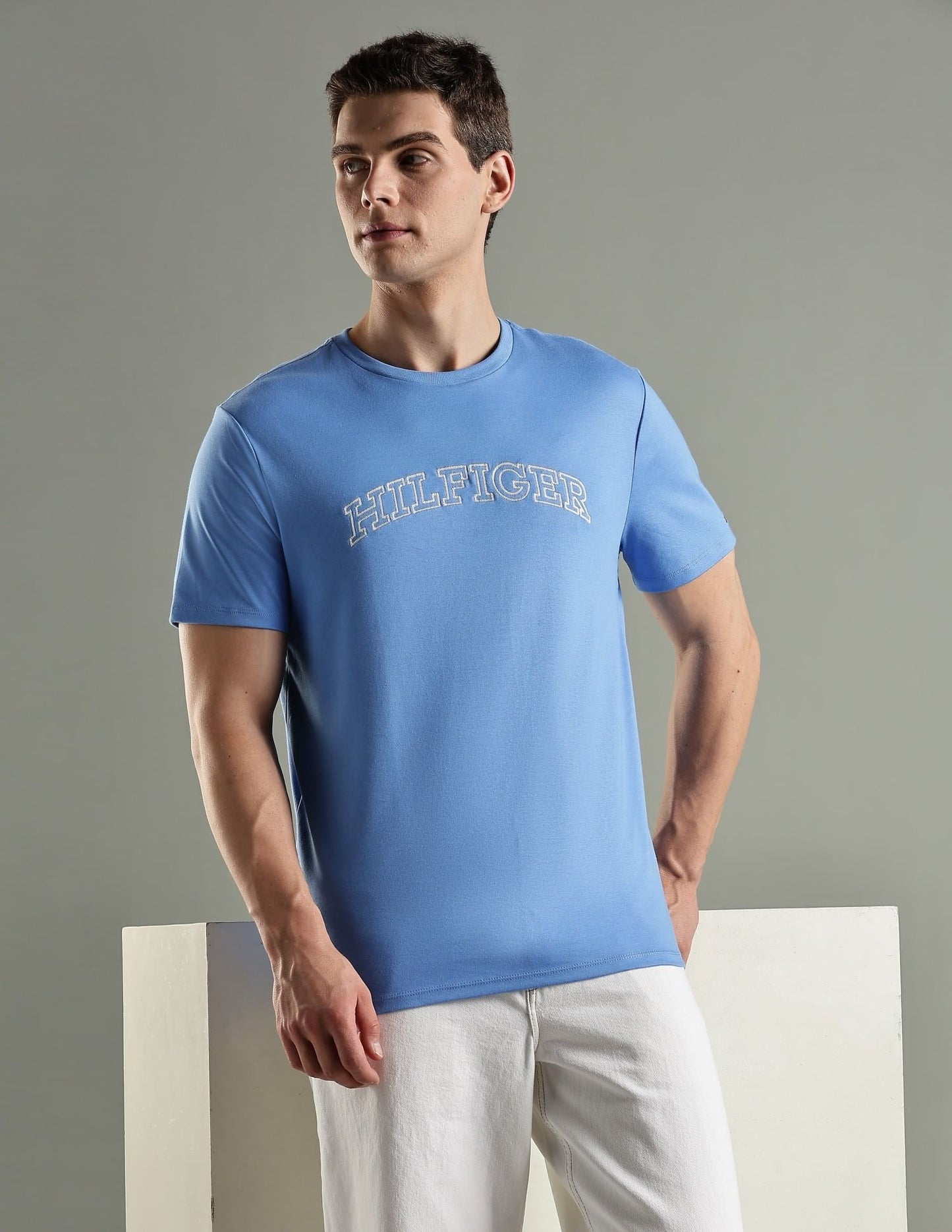 Tommy Hilfiger-Embroidered Logo Regular-Fit T-Shirt