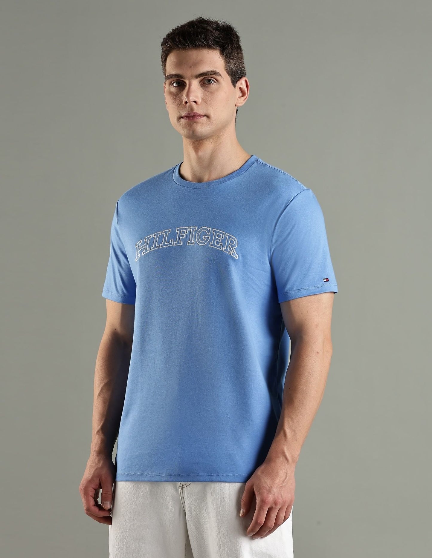 Tommy Hilfiger-Embroidered Logo Regular-Fit T-Shirt