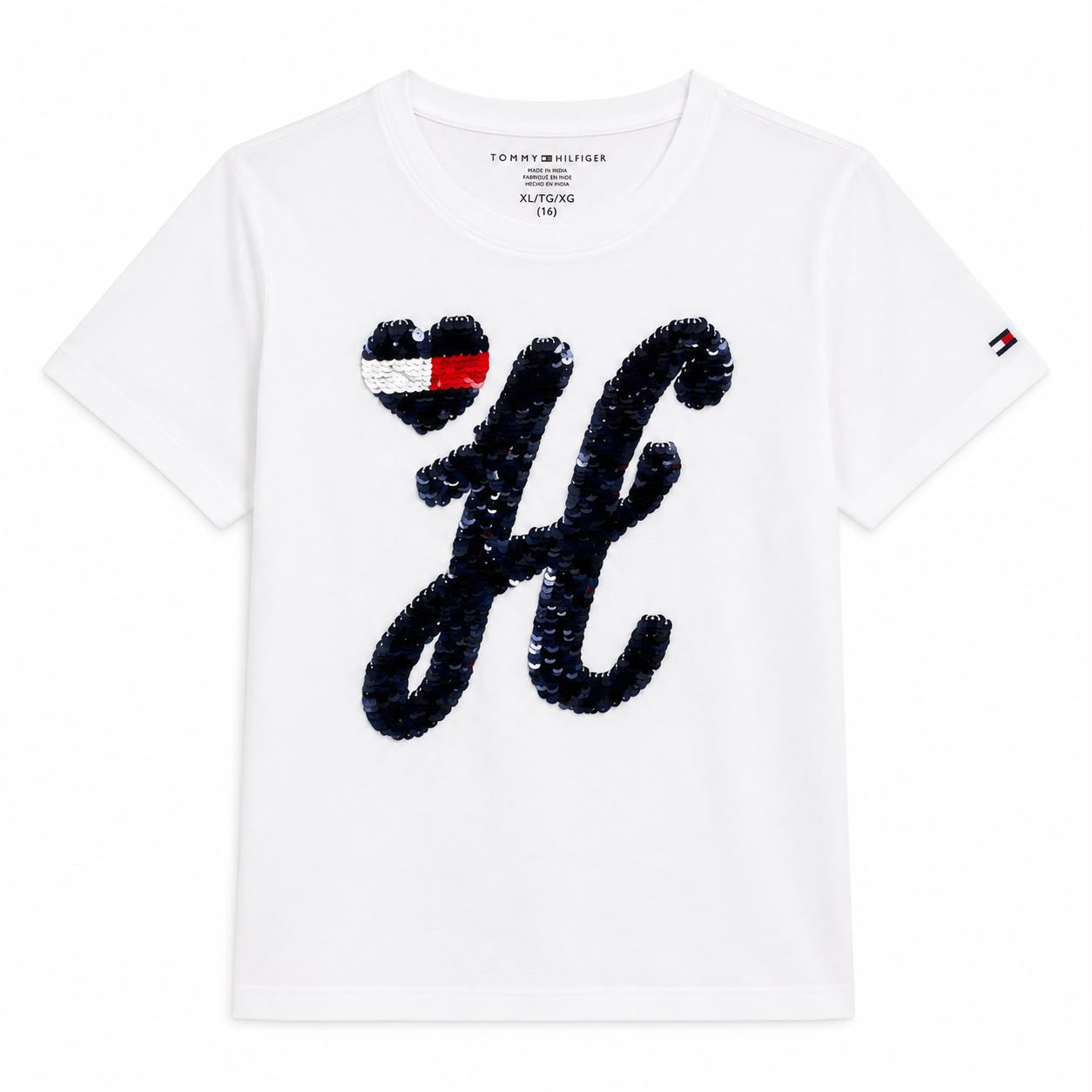 Tommy Hilfiger Kids' Sequin Logo T-Shirt