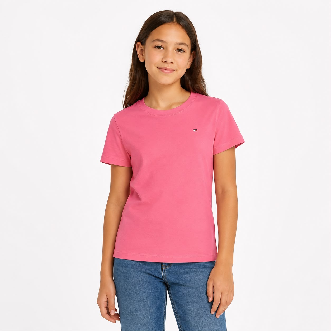 Tommy Hilfiger Classic round neck t-shirt in pink girls