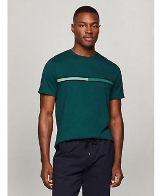 Tommy Hilfiger-Tonal Flag Logo T-Shirt