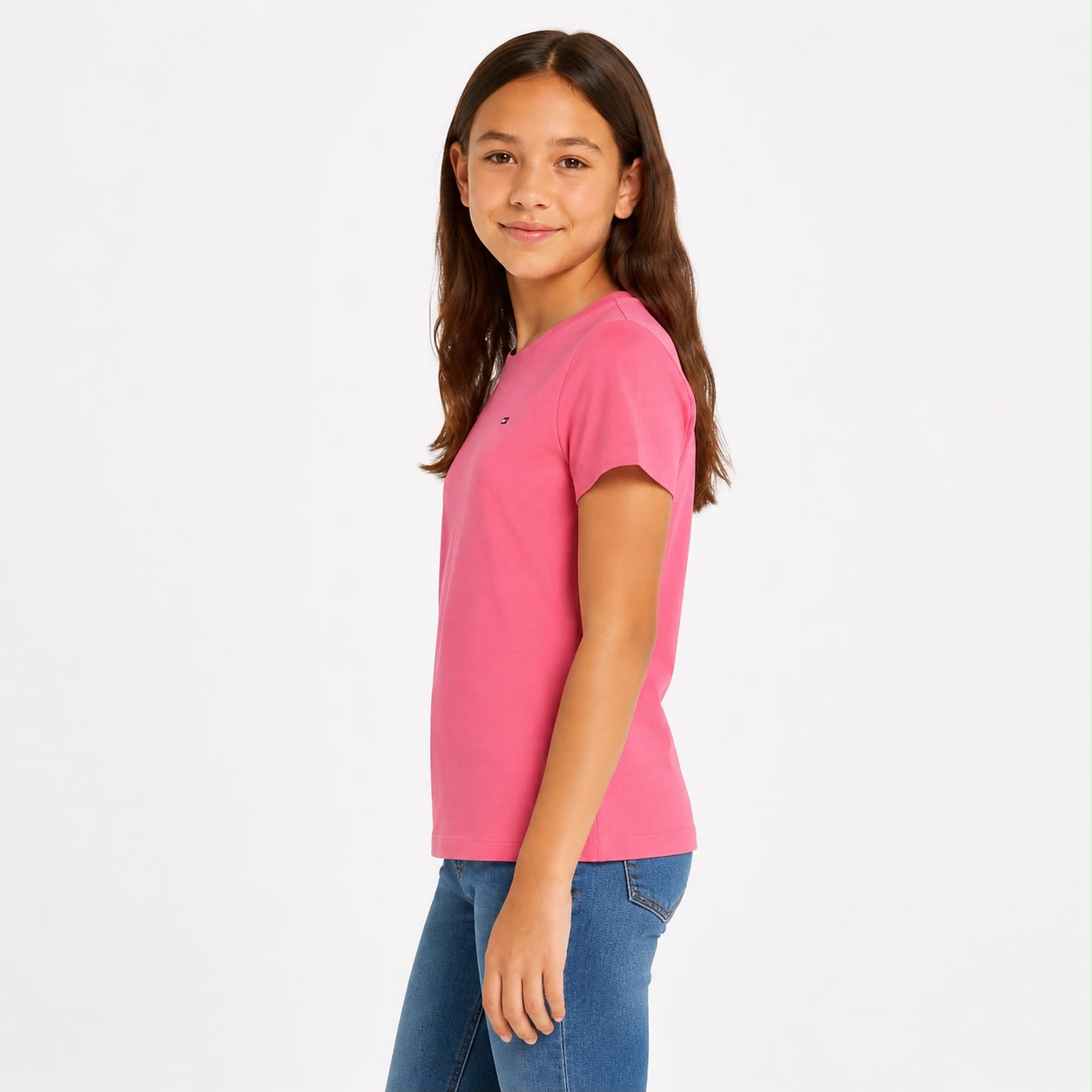 Tommy Hilfiger Classic round neck t-shirt in pink girls