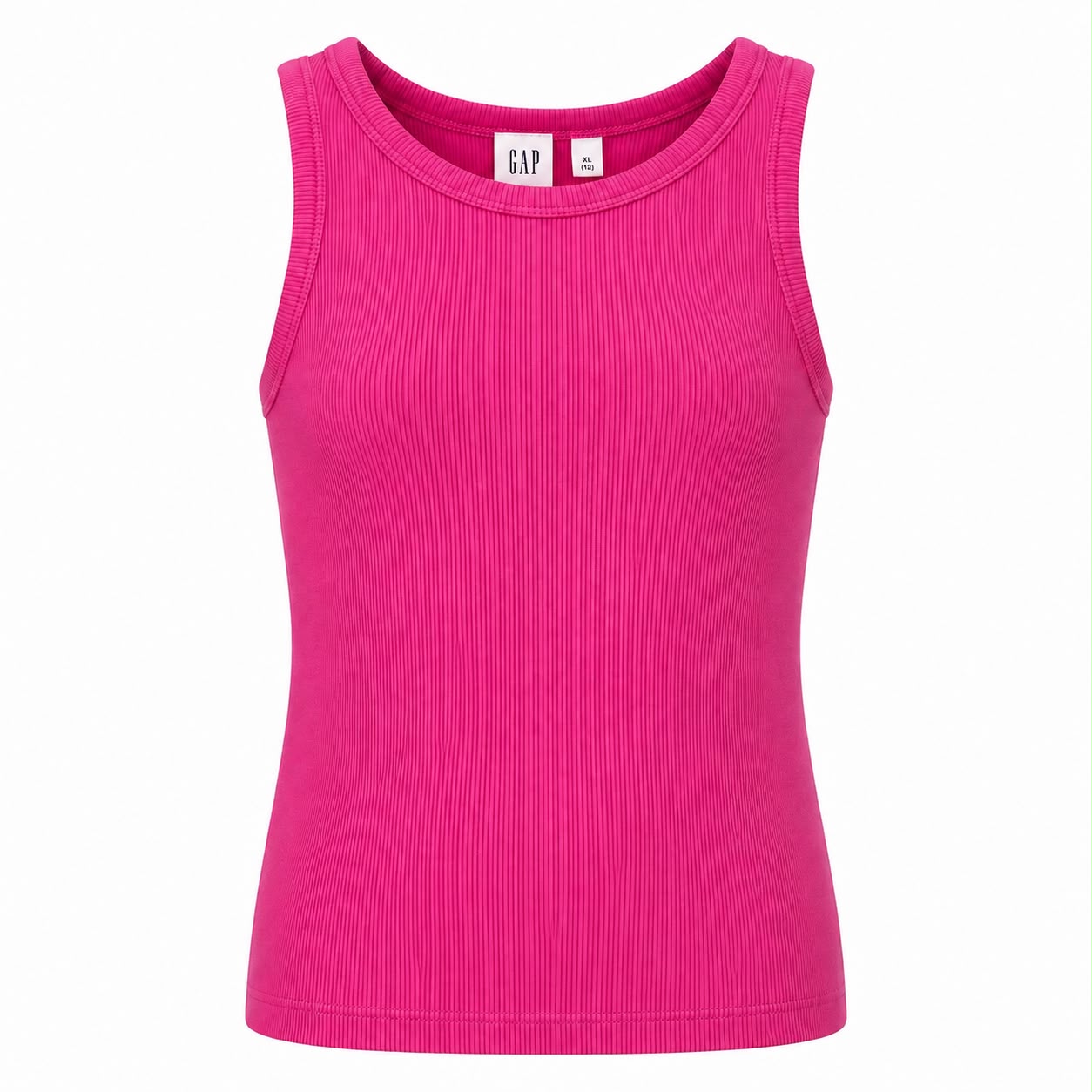 Gap Vibrant fuchsia pink ribbed tank top girl