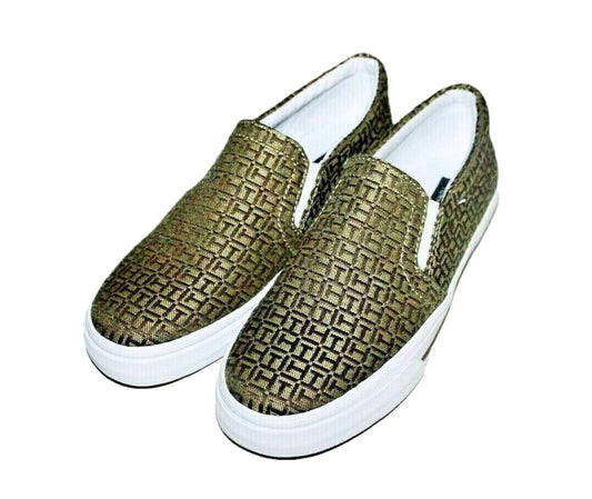 Tommy Hilfiger Gold Lebriz Slip-On Loafers Shoes