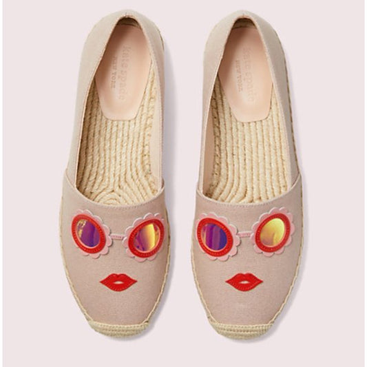 Kate Spade Grenada Glasses Espadrille Slip On Flats