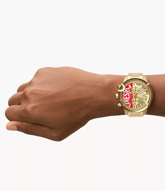 Diesel Griffed Chronograph Gold-Tone Stainless Steel Watch