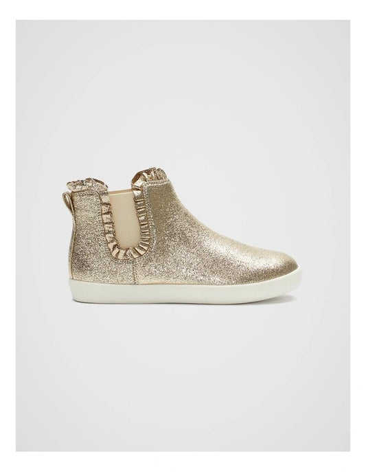 Self Esteem Frill Foil Mason Boot in Gold