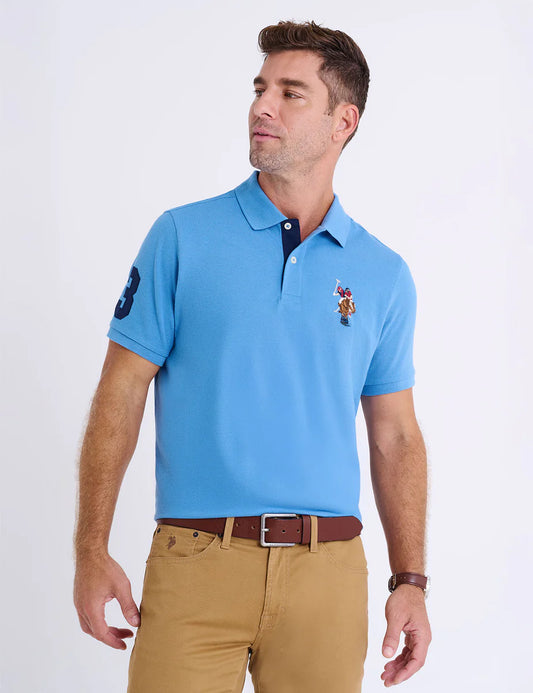U.S Polo multi color big logo solid polo shirt Men’s