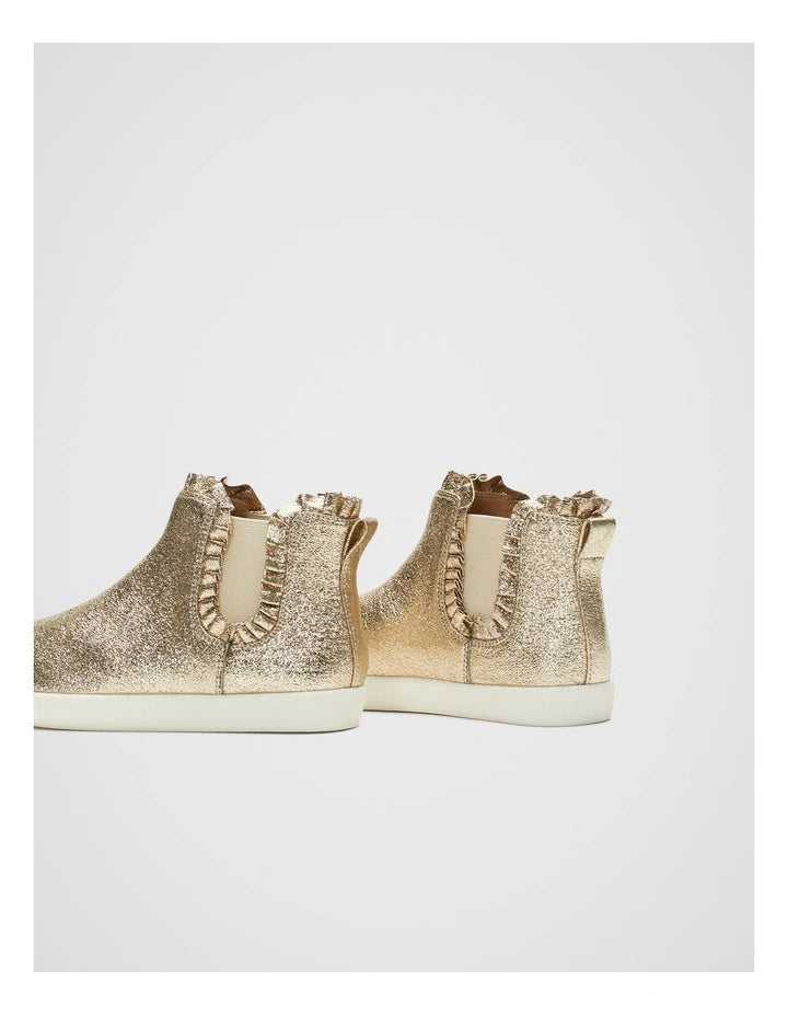 Self Esteem Frill Foil Mason Boot in Gold