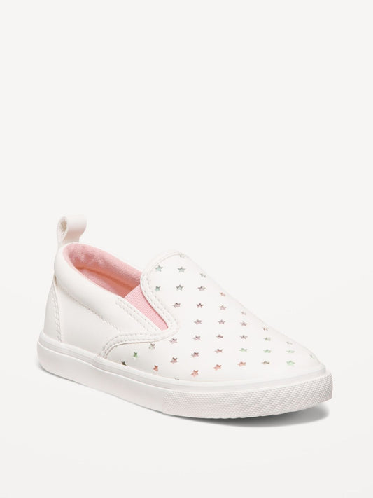 Old Navy Faux-Leather Slip-On Sneakers for Toddler Girls
