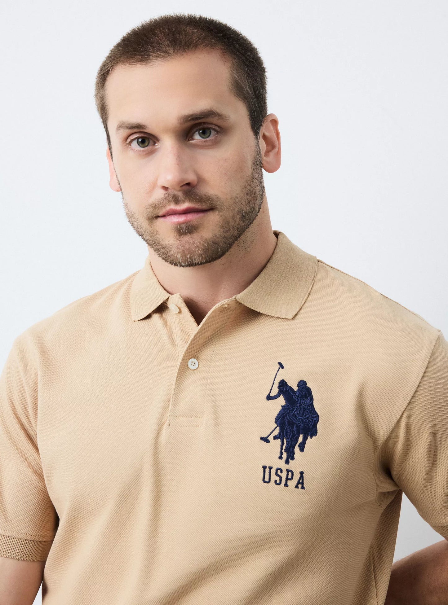U.S Polo polera pique Manga corta Big logo Men’s