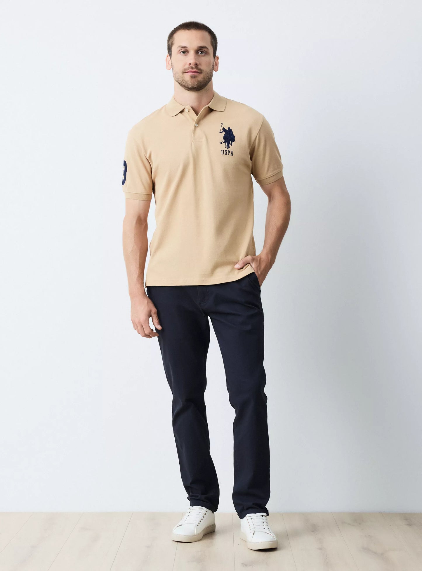 U.S Polo polera pique Manga corta Big logo Men’s