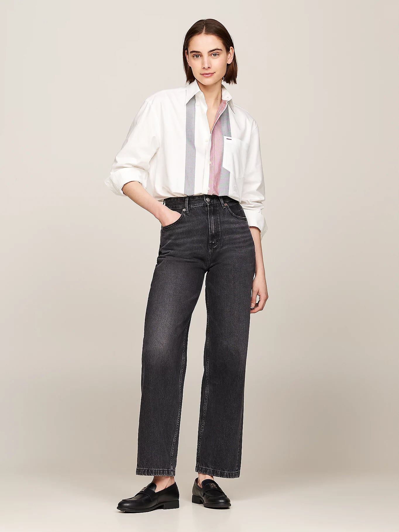 Tommy Hilfiger Jean droit décontracté taille haute Women’s