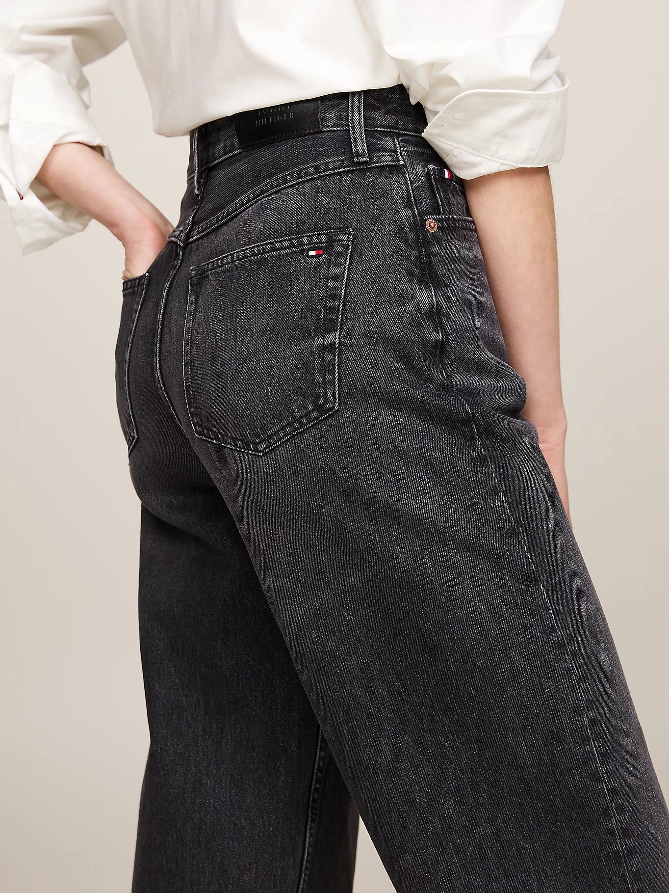 Tommy Hilfiger Jean droit décontracté taille haute Women’s