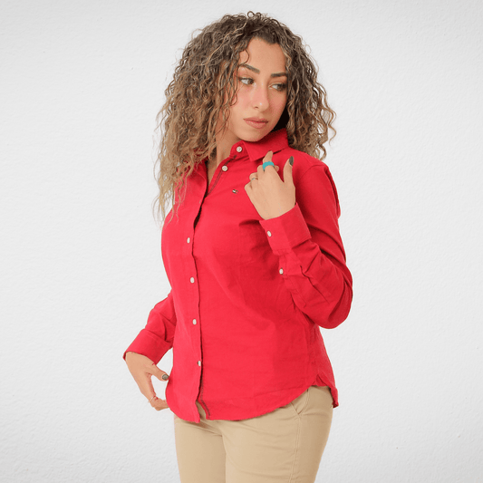 Tommy Hilfiger Women's Cotton Roll-Tab Button-Up Shirt