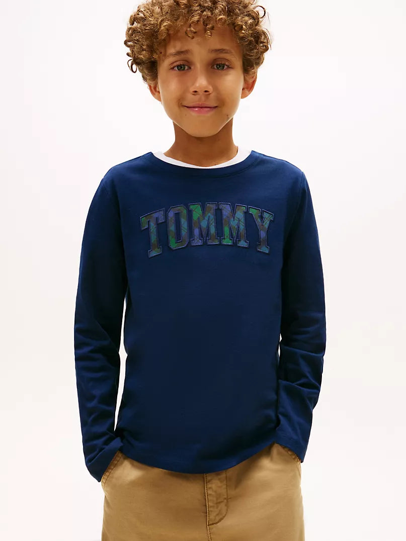 Tommy Hilfiger Kids' Black Watch Tommy Logo T-Shirt