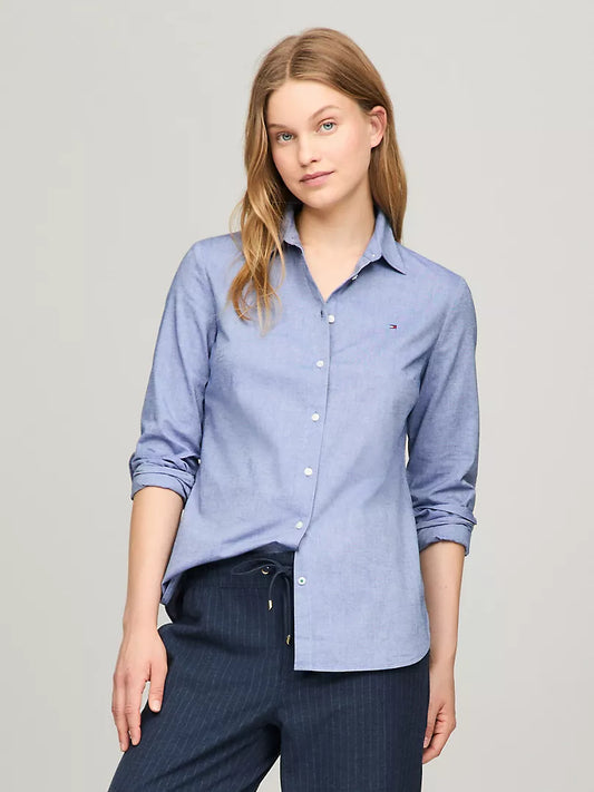 Tommy Hilfiger egular Fit Solid Stretch Oxford Shirt