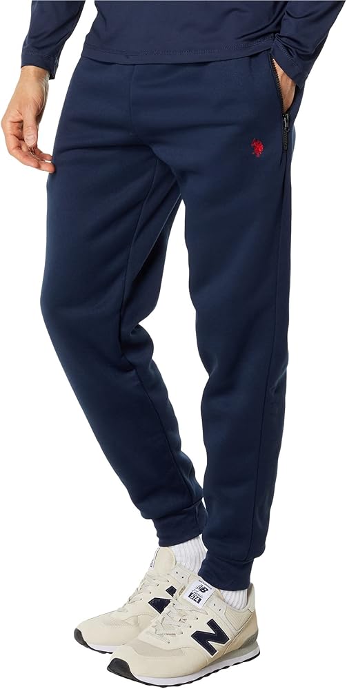U.S. Polo Assn. USPA Pantalón Jogger Sólido Clásico Azul Marino SM, Azul marino clásico niño