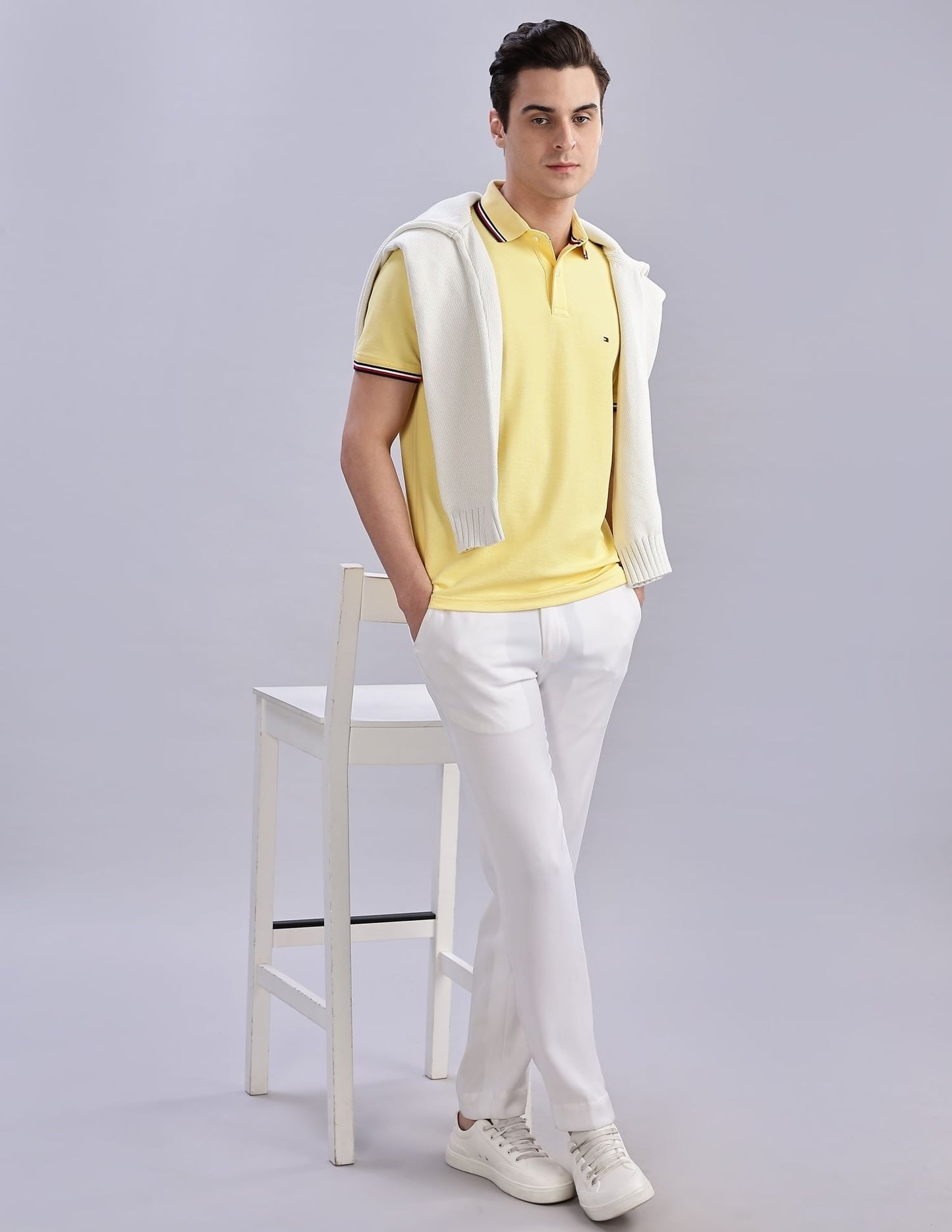 Tommy Hilfiger Solid Regular Fit Cotton Polo