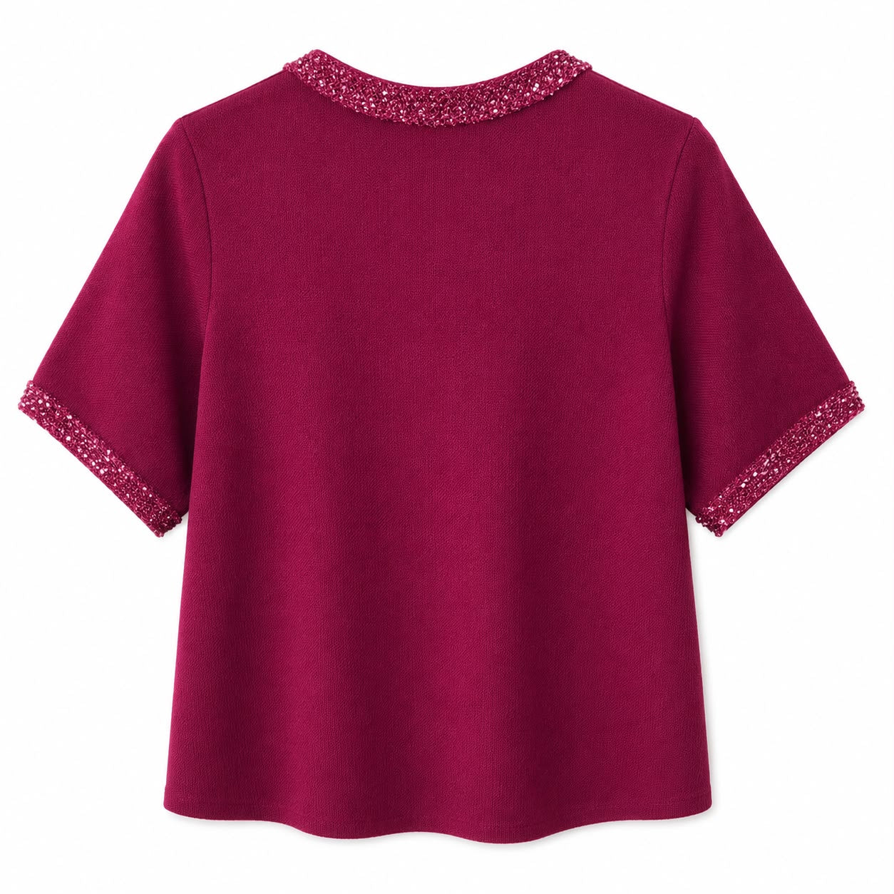 Nanette Lepore short sleeve sweater in wine color